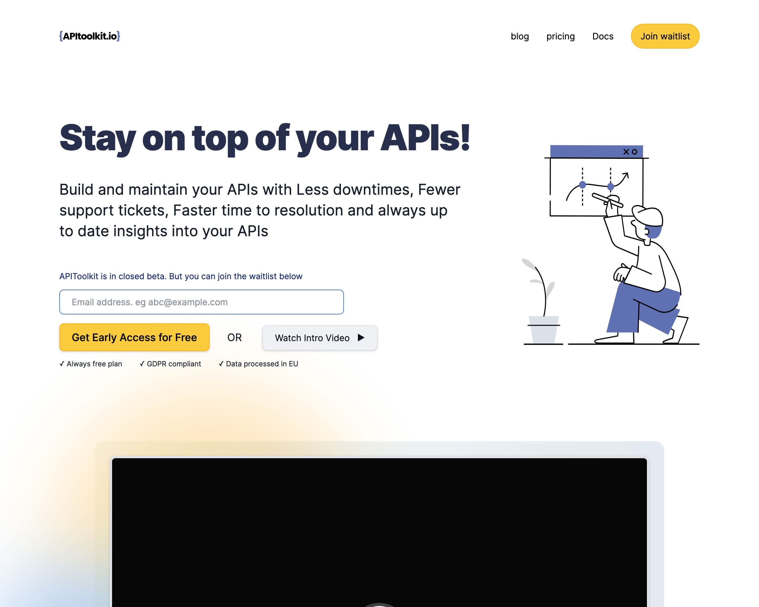 A screenshot of the API toolkit for monitoring rendered by Puppeteer