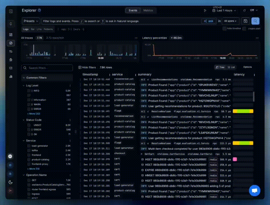 Logs and Traces, unified in one view