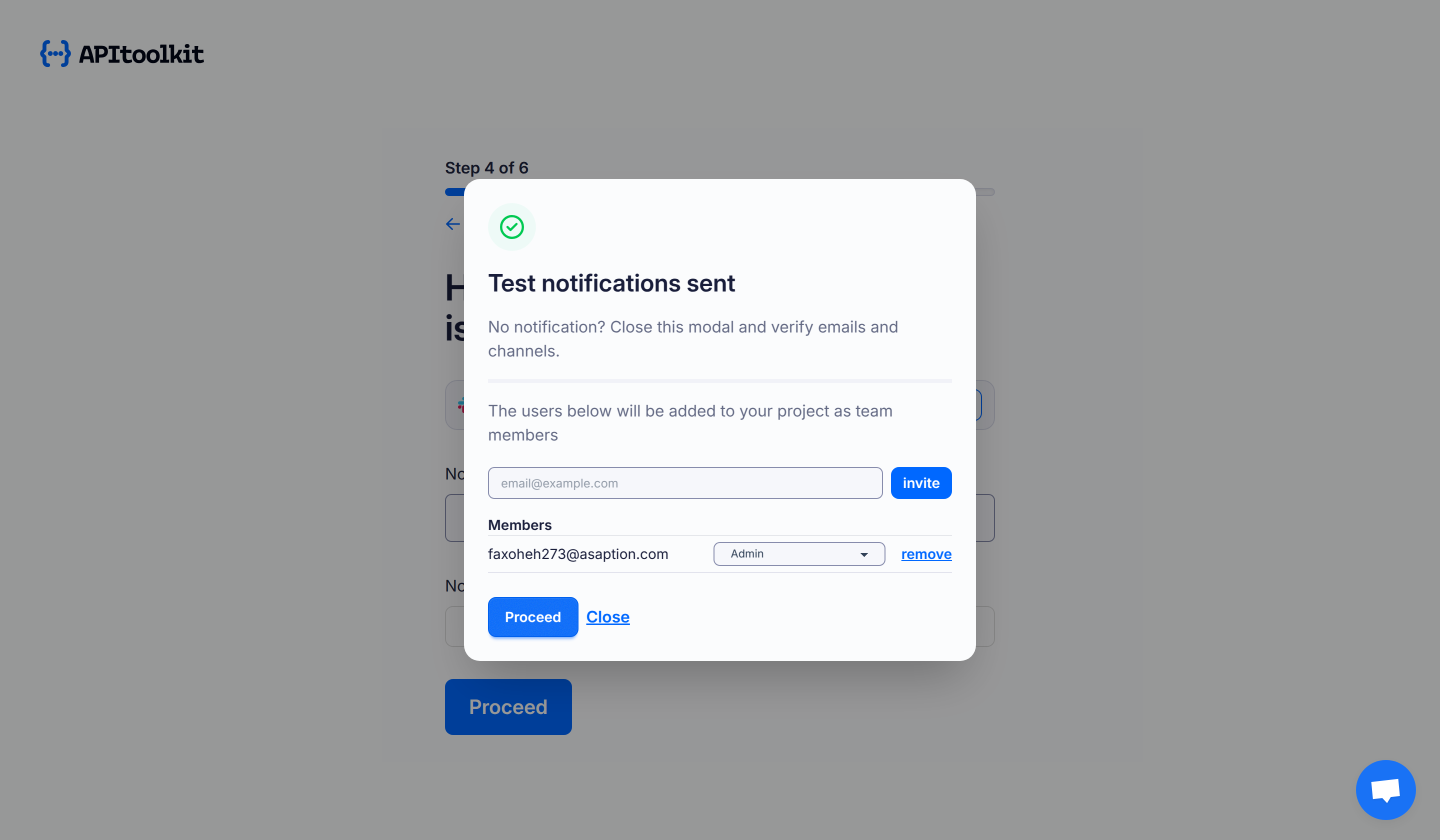 Screenshot of monoscope’s create new project page