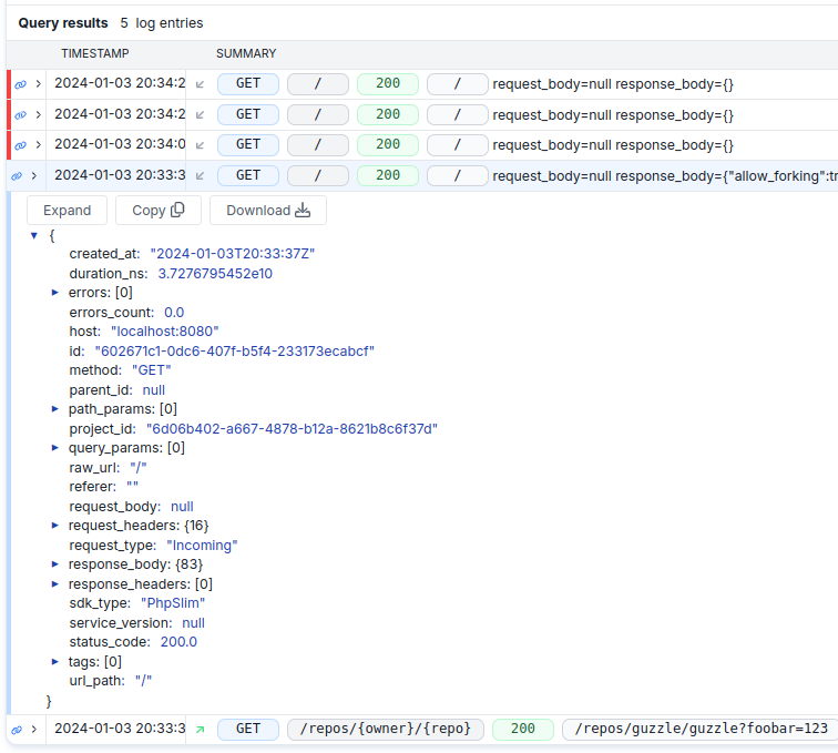 monoscope Realtime logs